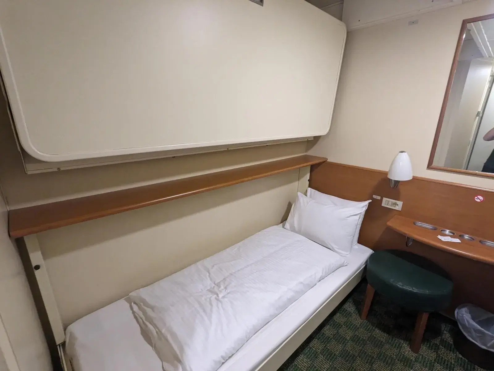 A compact overnight ferry cabin