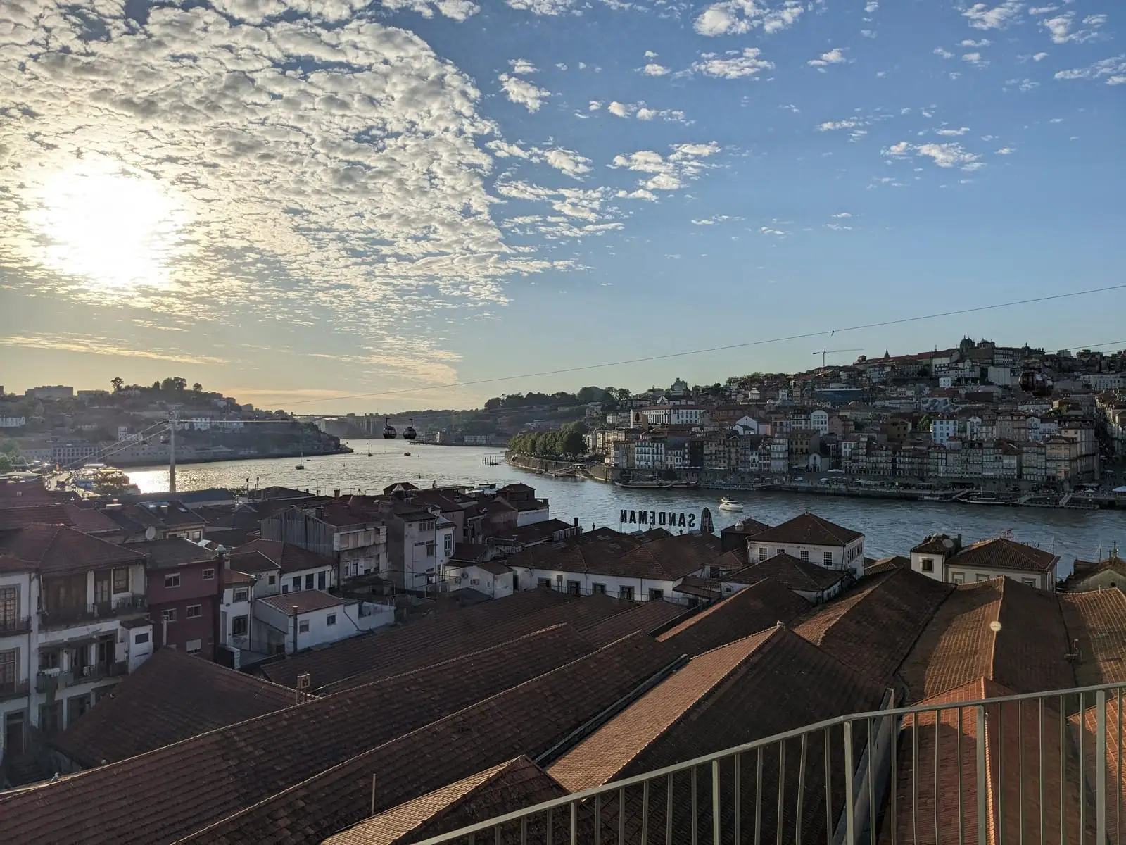 Porto’s hillside buildings beside the Douro in evening light
